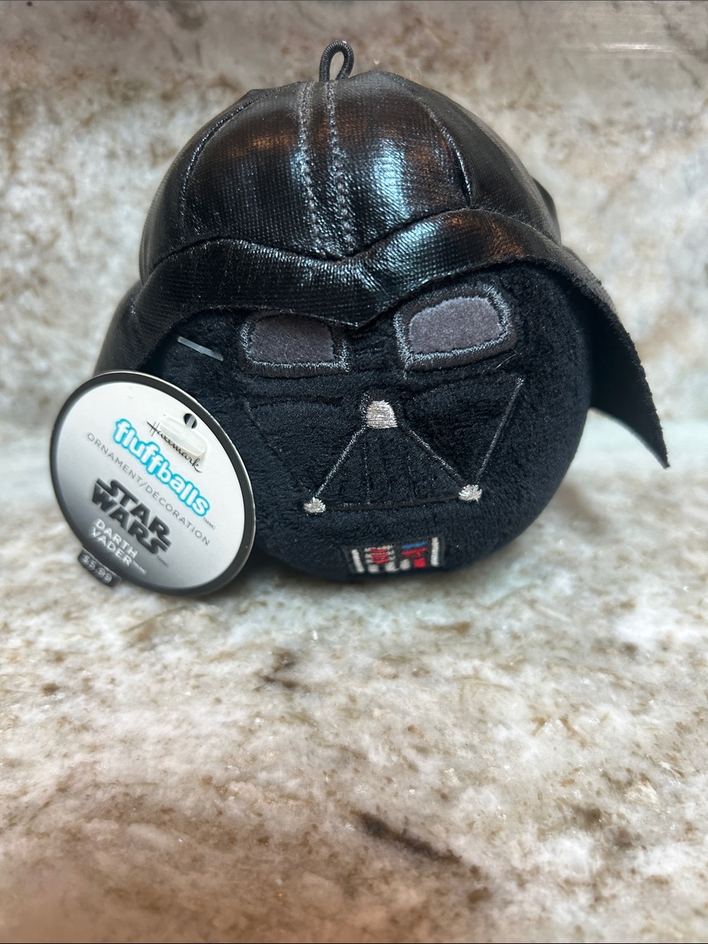 Hallmark Black Fluffballs Darth Vader Plush Ornament